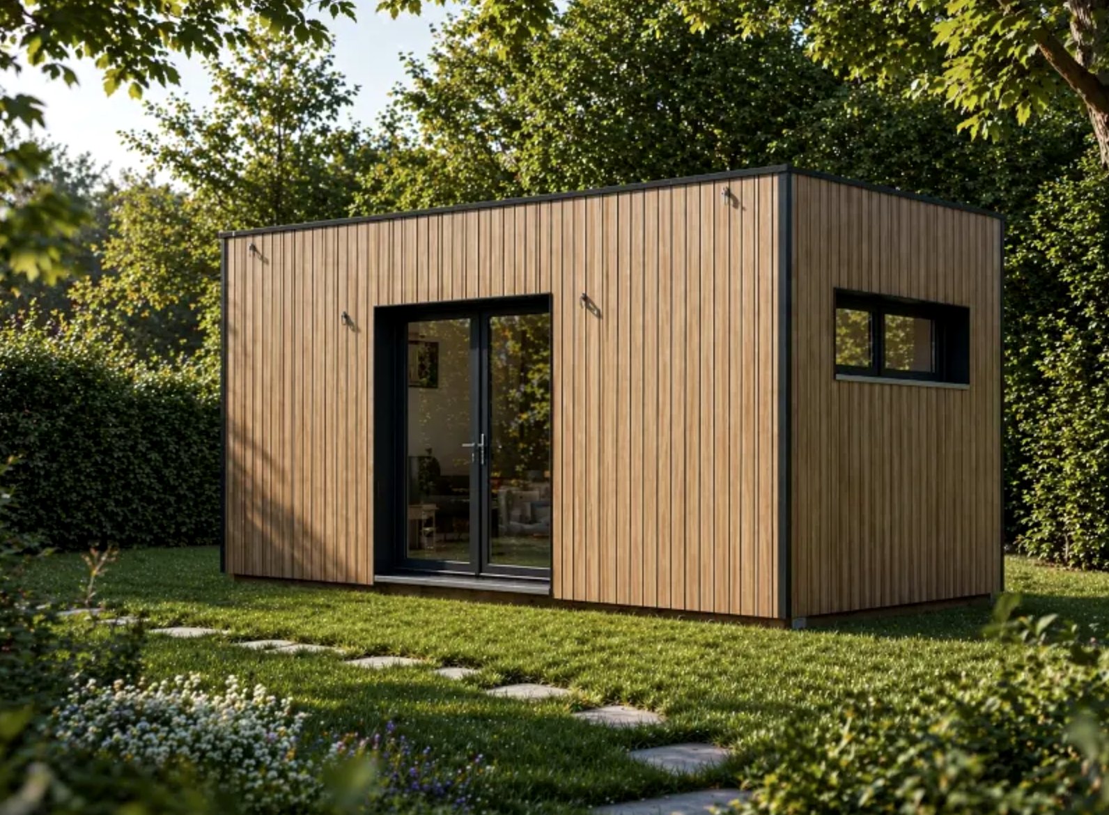 Studio bois livré prêt à poser — réalisation Le Cocon Français